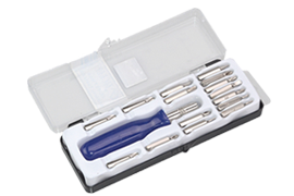 50566405b screw driver set kecil biru jk 16 piece 270 01