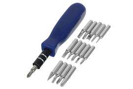 50566405b screw driver set kecil biru jk 16 piece 270 02