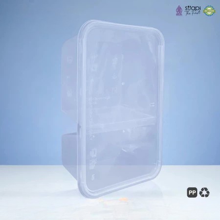 Suapi thinwall 700ml 2 sekat transparan